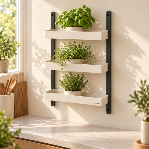 Moxerin Wallrail Three-Tier Wall-Mounted Plant Shelf