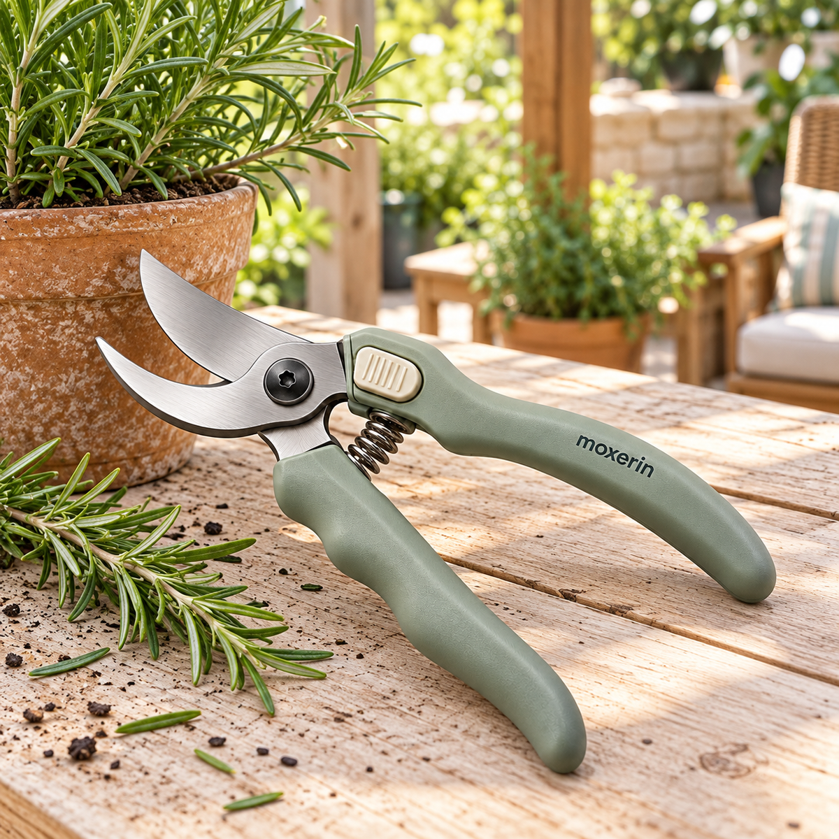 Moxerin Cleanstem Bypass Pruning Shears