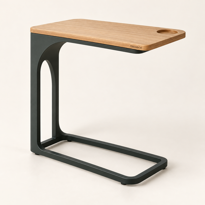 Moxerin Arcside C-Shaped Sofa Side Table with Cup Recess