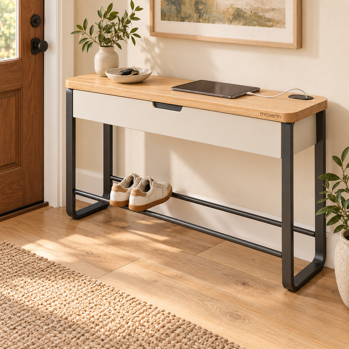 Moxerin Tuckline Narrow Entryway Console Table with Drawer